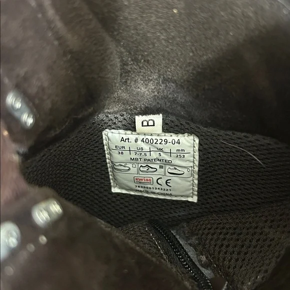 MBT Brown Leather Rocker Sole Boots size 38 (7-7.5) women’s boots - Picture 7 of 8